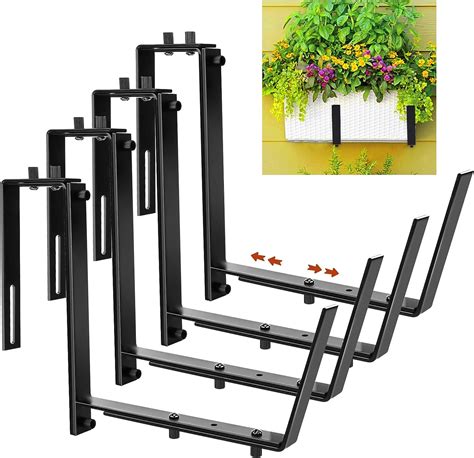 planter brackets for metal railings|adjustable planter box brackets.